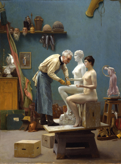 Working in Marble, or The Artist Sculpting Tanagra
