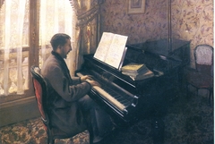 Young Man Playing the Piano (Martial Caillebotte) by Gustave Caillebotte