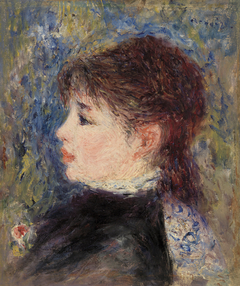 Young Woman with Rose (Jeune fille à la rose) by Auguste Renoir