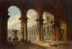 Ancient Ruins Used as Public Baths by Hubert Robert
