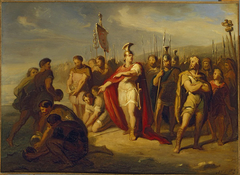 Anno 40. Een Kaninefaat bespot keizer Caligula om zijn overwinning op de zee