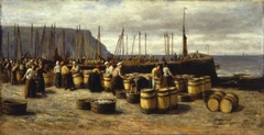 Archibald David Reid - The Herring Harvest - ABDAG003127 by Archibald David Reid