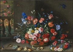 Basket of flowers by Jan van Kessel the Elder