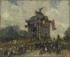 Canadians Passing Wellington Arch by Alfred Bastien