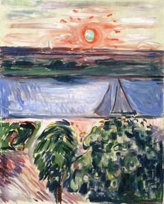 Canal at Sunset by Edvard Munch