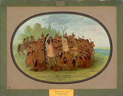 Catlin Painting the Portrait of Mah-to-toh-pa - Mandan by George Catlin