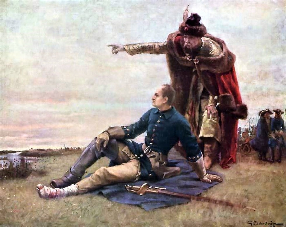 Charles XII of Sweden and Ivan Mazepa after The Battle of Poltava