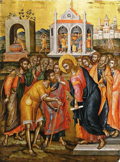 Christ Healing the Blind (Tzanes) by Emmanuel Tzanes