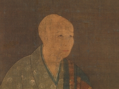 春屋妙葩像 自賛-Portrait of Shun'oku Myōha (1311–1388) by Anonymous