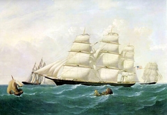 Clipper Ship HURRICANE in the English Channel by Stephen Dadd Skillett