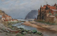 Coastal Village Scene, West Country by Wilfred Williams Ball