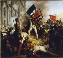 Combat devant l'Hôtel de Ville le 28 juillet 1830 by Jean-Victor Schnetz