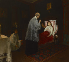 Communion of a Sick Woman by Wincenty Trojanowski