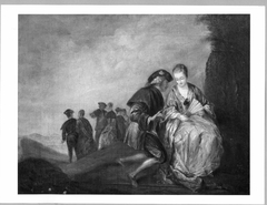 Couple of lovers by Jean-Antoine Watteau