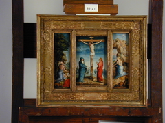 Crucifixion, St. Jerome, St. Mary Magdalene by School of Flanders