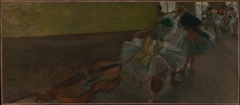 Dancers in the Rehearsal Room with a Double Bass by Edgar Degas