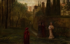 Dante's Meeting with Beatrice by Lajos Gulácsy