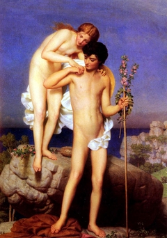 Daphnis et Chloe revenant de la montagne by Marc-Charles-Gabriel Gleyre
