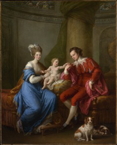 Edward Smith Stanley (1752–1834), Twelfth Earl of Derby, with His First Wife (Lady Elizabeth Hamilton, 1753–1797) and Their Son (Edward Smith Stanley, 1775–1851) by Angelica Kauffmann