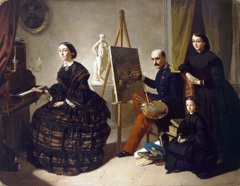 El pintor carlista y su familia by Valeriano Bécquer