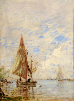Fishermen in a Boat by Félix Ziem