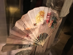 Folding Fan Depicting Chrysanthemums and Butterflies which belonged to Empress Maria Feodorovna by Louis Billotey