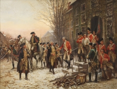George Washington (1732-1799) in front of Nassau Hall by Edward Percy Moran