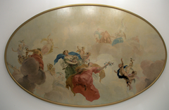 Gods in the sky, ceiling by Jacob de Wit