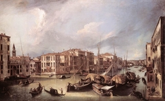 Grand Canal: Looking North-East toward the Rialto Bridge by Canaletto