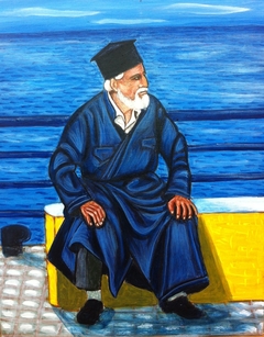 Greek island priest by Tasso Pappas