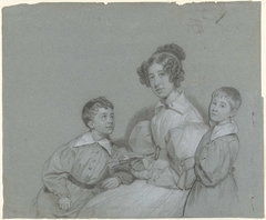 Groepsportret van de drie kinderen Beels by Charles Howard Hodges