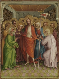 Heisterbacher Altar: Christus erscheint den 11 Jüngern (mit Stefan Lochner) by Meister des Heisterbacher Altars