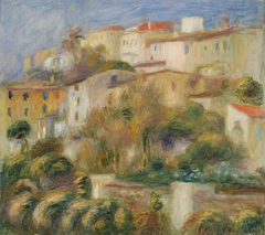 Houses on a Hill (Groupe de maisons sur un coteau) by Auguste Renoir
