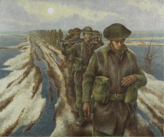 Infantry, near Nijmegen, Holland by Alex Colville