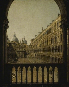Interior Court of the Doge's Palace, Venice by Canaletto