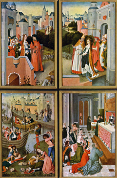 Interior of right wing, St. Ursula altarpiece by Master of the Bruges Legend of St Ursula