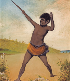 Jack, a Tasmanian Aboriginal, holding a club by Benjamin Duterrau