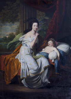 Jocosa Katerina Drury, Lady Cust (1748/9-1772) and her Niece Lady Caroline Hobart, later Lady Suffield (1767-1850) by Benjamin West