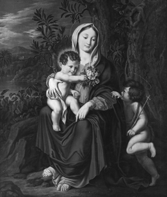 Jomfru Maria med Jesusbarnet og den lille Johannes by Carl Christian Seydewitz