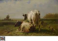 Koeien in de weide by Edmond de Pratere