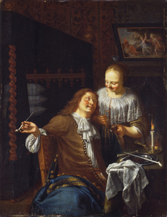 Lady and Cavalier by Jan van Mieris