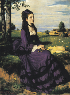 Lady in Violet by Pál Szinyei Merse