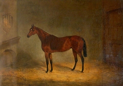 ‘Lady Liverpool’, a Bay Horse in a Stable by John Frederick Herring