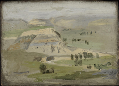 Landscape (Sketch for Cowboys in the Bad Lands) by Thomas Eakins