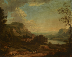 Landscape with a Genre Scene by Johann Christian Vollerdt