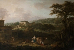 Landscape with Pastoral Figures and Animals (from Milton's 'L'Allegro' [1645]) by Francesco Zuccarelli