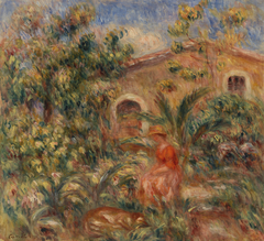 Landscape with Woman and Dog (Femme et chien dans un paysage) by Auguste Renoir