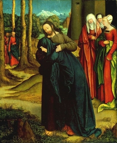 Le Christ prend congé de sa mère by Bernhard Strigel