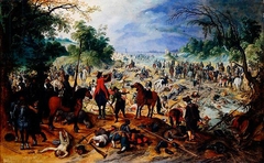 Looting of a convoy by Sebastiaen Vrancx