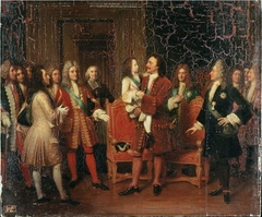 Louis XV enfant visite le Tsar Pierre Ier à l'hôtel de Lesdiguières, le 10 mai 1717 by Louise Hersent